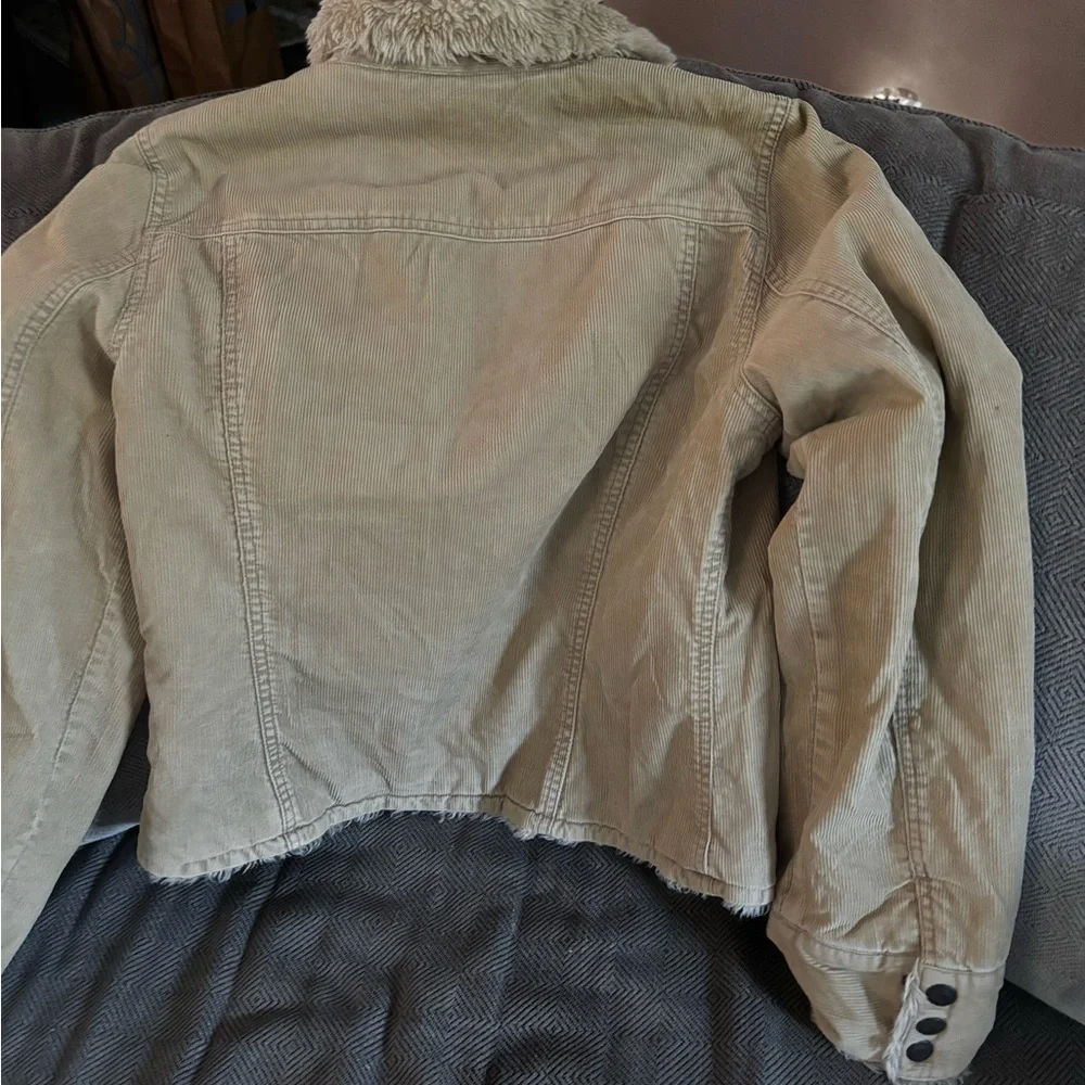 Abercrombie & Fitch Cream Sherpa Jacket Size Large A00319
